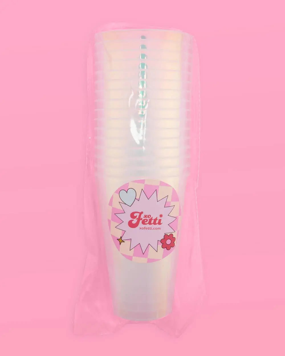 xo, Fetti - Iridescent Party Cups, Birthday Party Supplies, Bachelorette - The Disco Edit