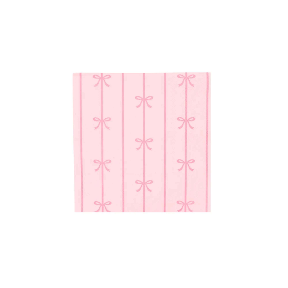 Bonjour Fête - PETAL PINK SIGNATURE BOW SMALL NAPKINS - The Disco Edit