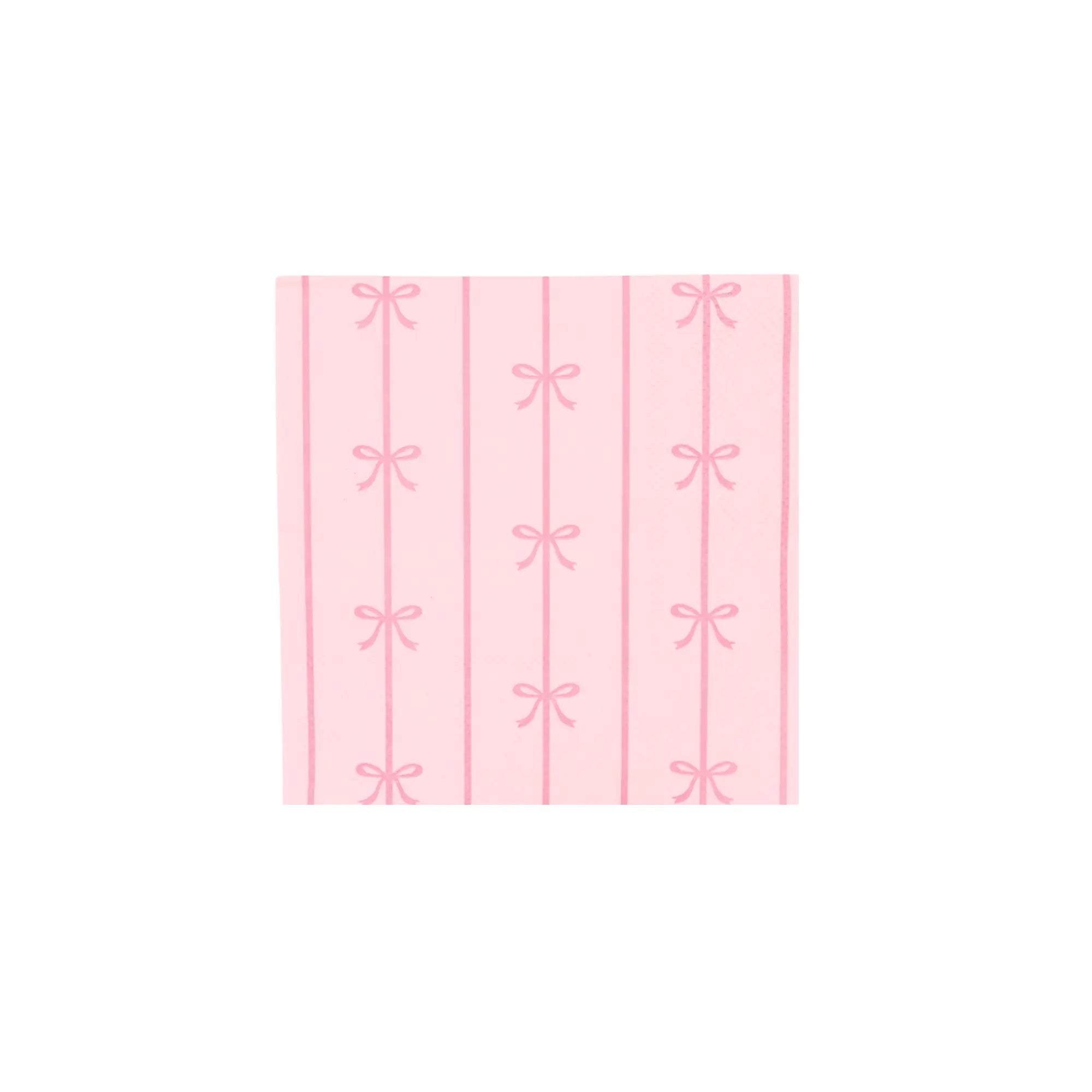 Bonjour Fête - PETAL PINK SIGNATURE BOW SMALL NAPKINS - The Disco Edit