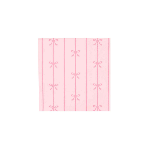 Bonjour Fête - PETAL PINK SIGNATURE BOW SMALL NAPKINS - The Disco Edit