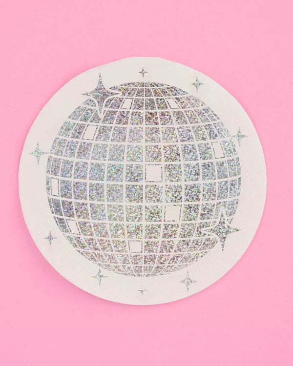 xo, Fetti - Shimmer Disco Ball Napkins, Birthday, Bach, NYE - The Disco Edit