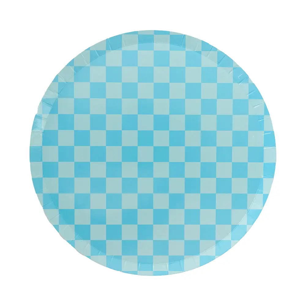 Jollity & Co. + Daydream Society - Check It! Dinner Plates - 8 Pk. - 11 Color Options: Purple Posse Jollity & Co. + Daydream Society