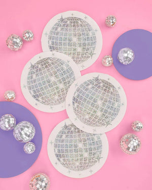 xo, Fetti - Shimmer Disco Ball Napkins, Birthday, Bach, NYE - The Disco Edit