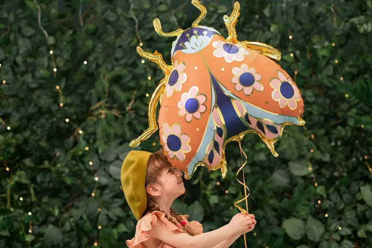 Ladybug Foil Balloon - Colorful Floral Party Decoration - The Disco Edit