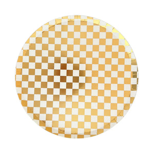 Jollity & Co. + Daydream Society - Check It! Dinner Plates - 8 Pk. - 11 Color Options: Purple Posse Jollity & Co. + Daydream Society