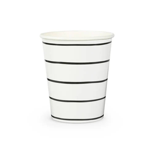 Jollity & Co. + Daydream Society - Frenchie Striped 9 oz Cups - 8 Pk.: Clementine - The Disco Edit