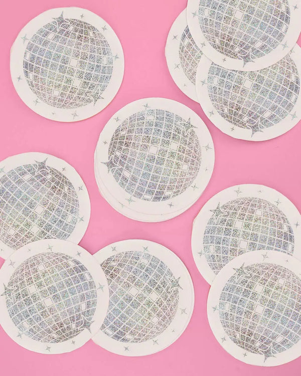 xo, Fetti - Shimmer Disco Ball Napkins, Birthday, Bach, NYE - The Disco Edit
