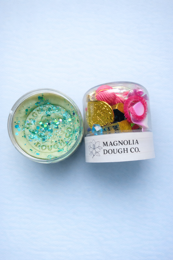 Magnolia Dough Co. - Kids Sensory Play Dough Jar | Mess-Free Mermaid Toy 