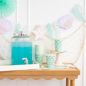 My Mind’s Eye - SEA1011 - Mermaid Tail Paper Party Cups - 12 oz