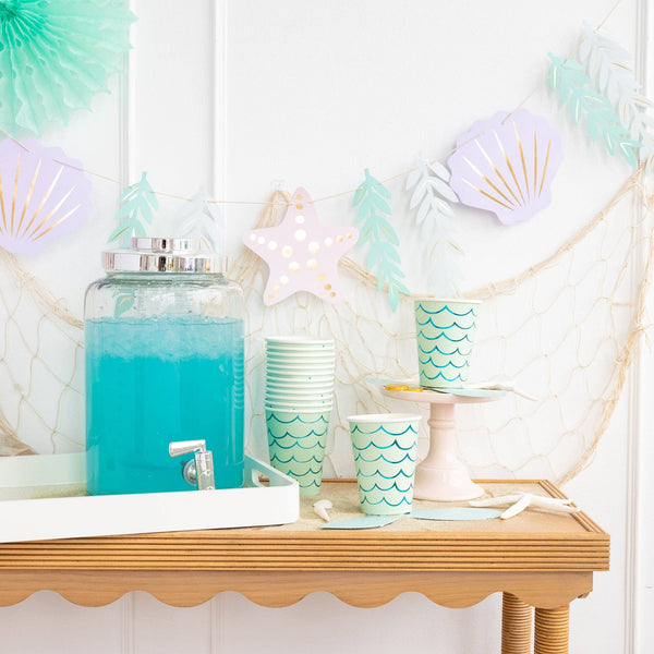 My Mind’s Eye - SEA1011 - Mermaid Tail Paper Party Cups - 12 oz