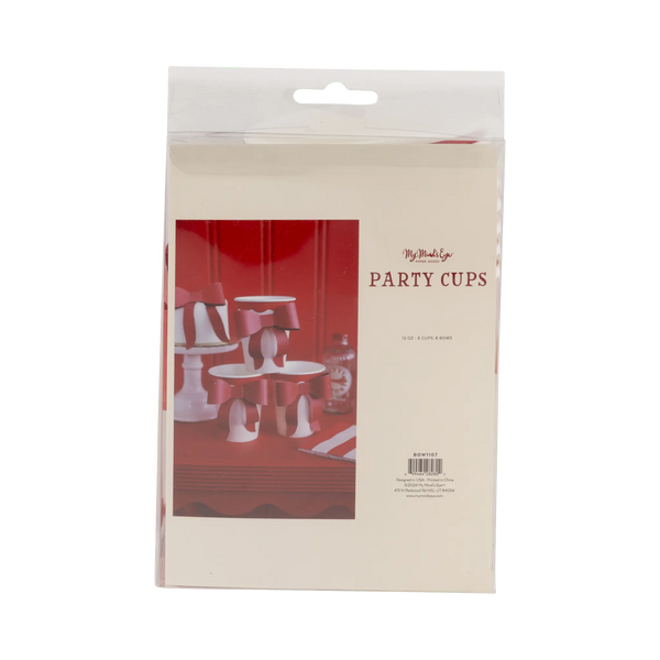 My Mind’s Eye - BOW1107 - Red and Pink Bow Paper Cups - The Disco Edit