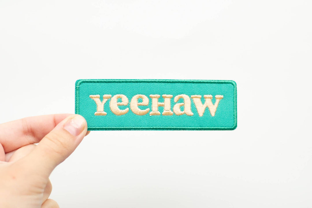 Kulana Stickers - Yeehaw Embroidered Iron on Patch - Western Cowgirl: No - The Disco Edit