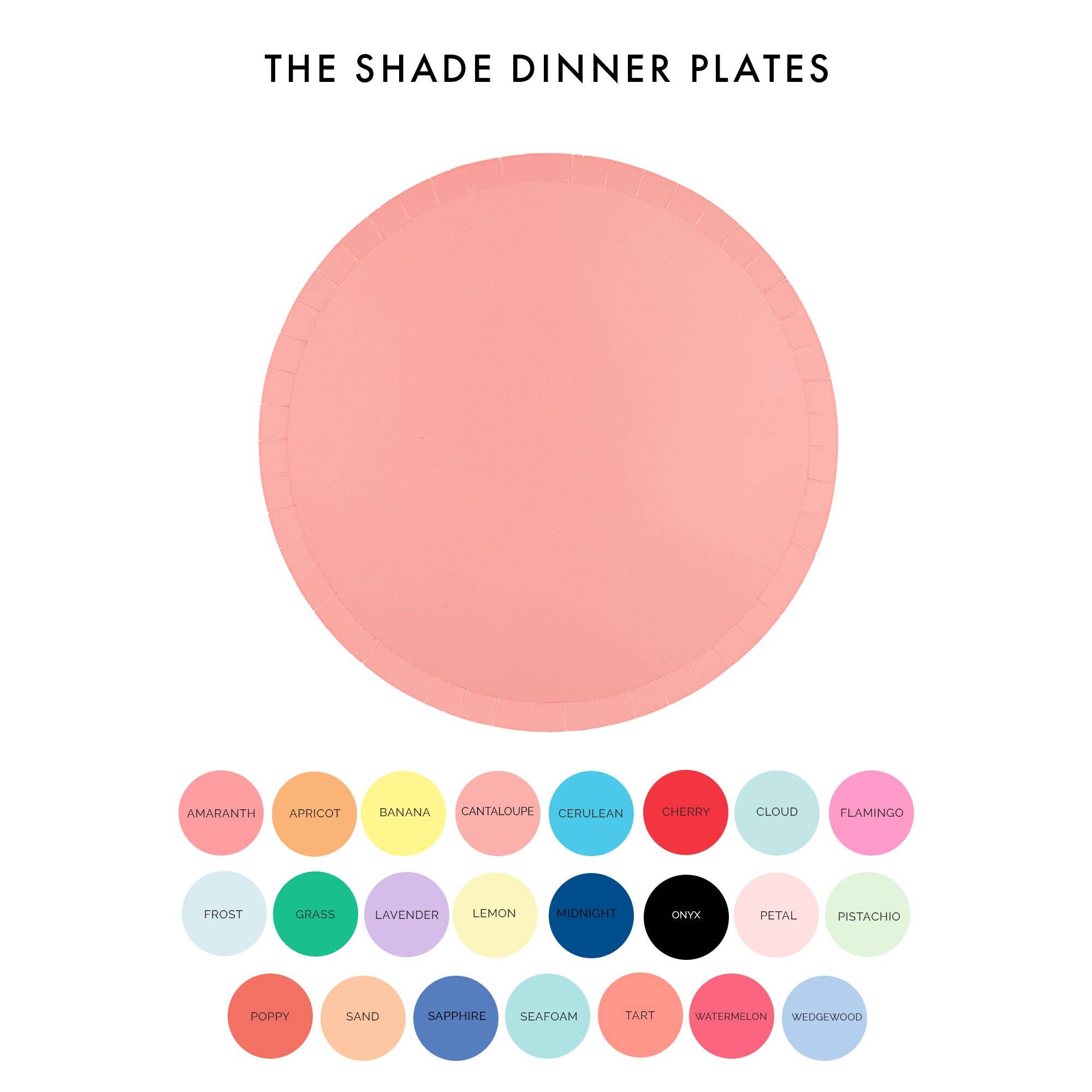 Jollity & Co. + Daydream Society - Shade Collection Dessert Plates - 8 Pk. - 23 Color Options: Cloud - The Disco Edit