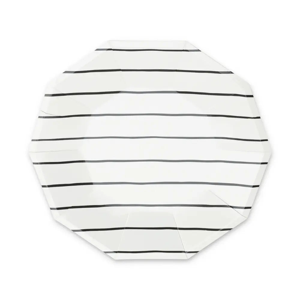 Jollity & Co. + Daydream Society - Frenchie Striped Large Plates - 8 Pk.: Clementine - The Disco Edit