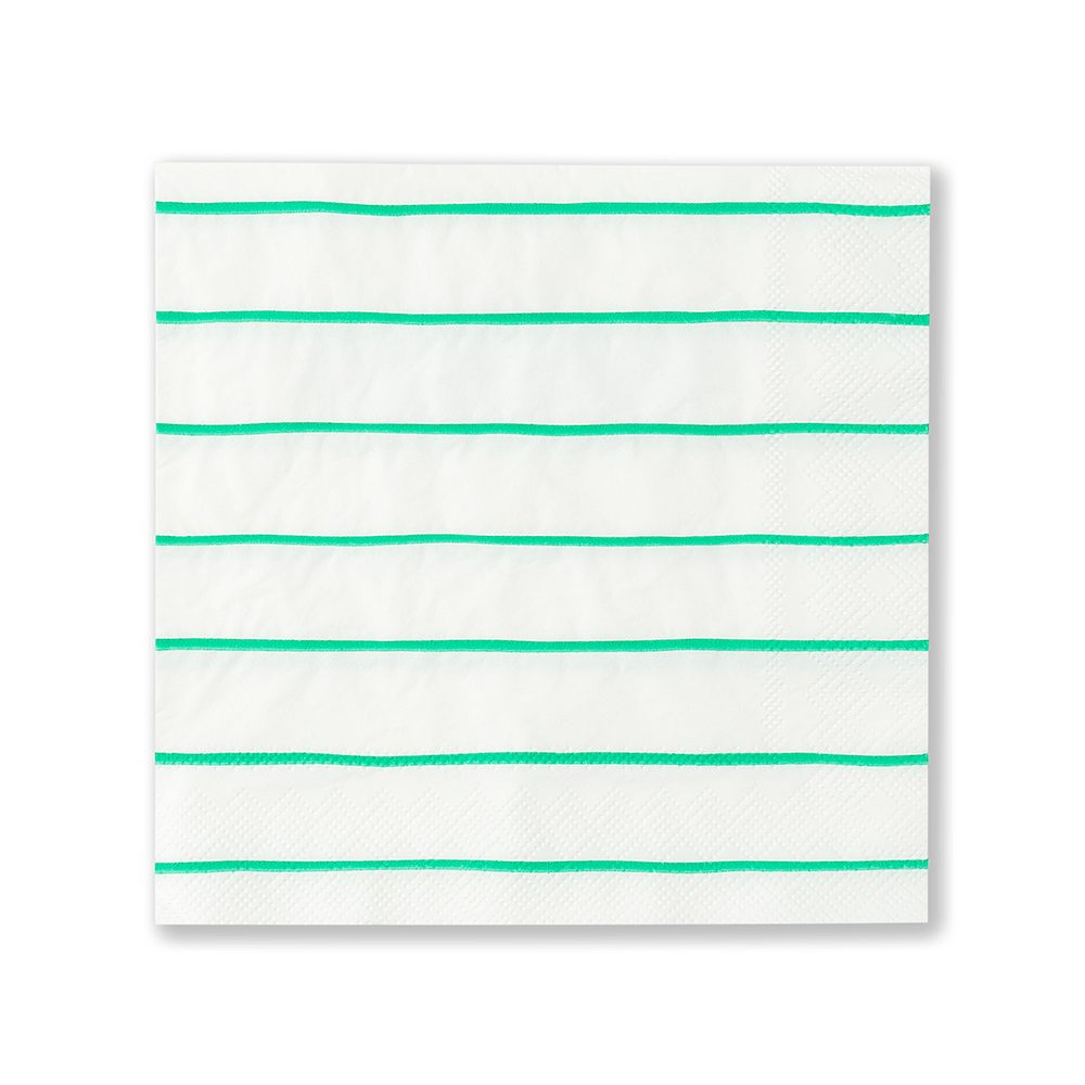 Jollity & Co. + Daydream Society - Frenchie Striped Large Napkins - 16 Pk.: Clementine - The Disco Edit