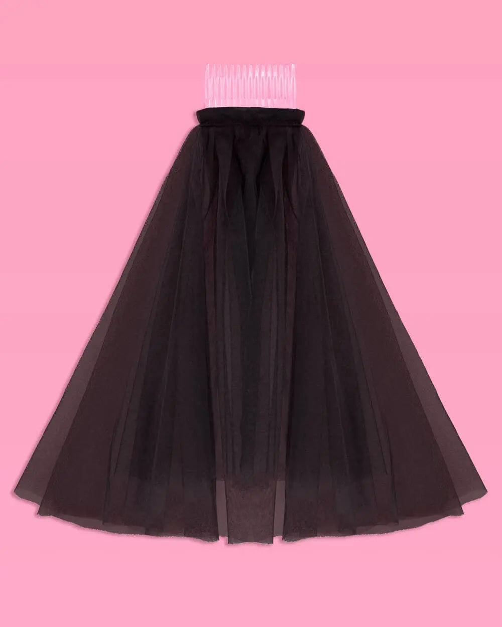 xo, Fetti - Bride or Die Veil - black tulle veil - The Disco Edit