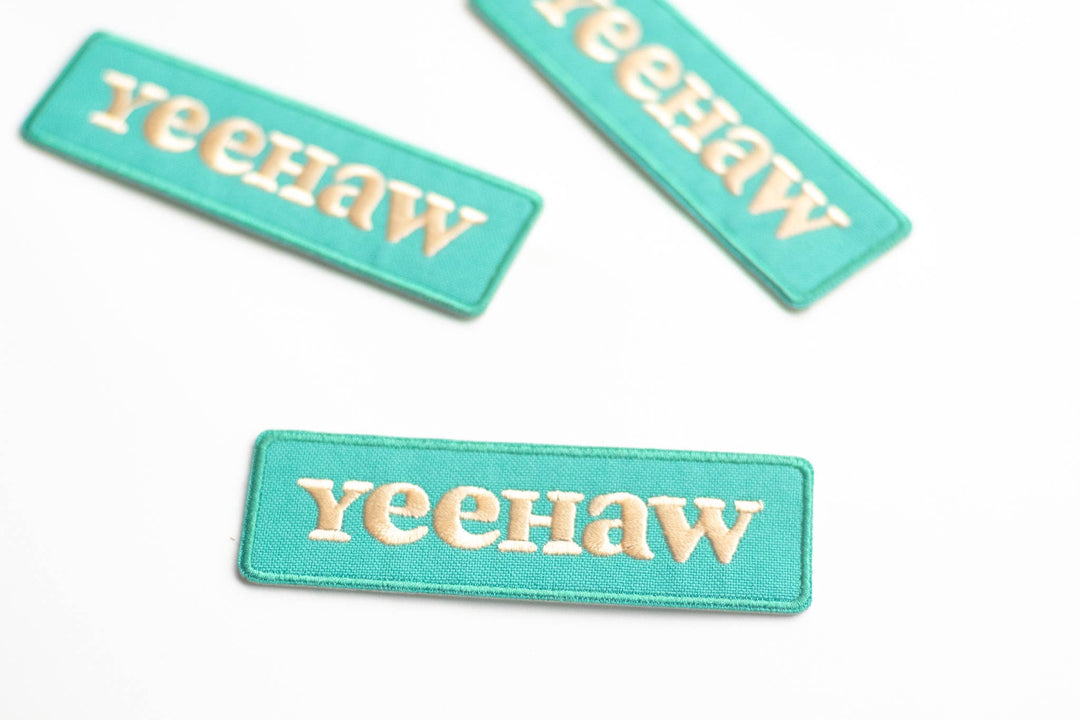 Kulana Stickers - Yeehaw Embroidered Iron on Patch - Western Cowgirl: No - The Disco Edit