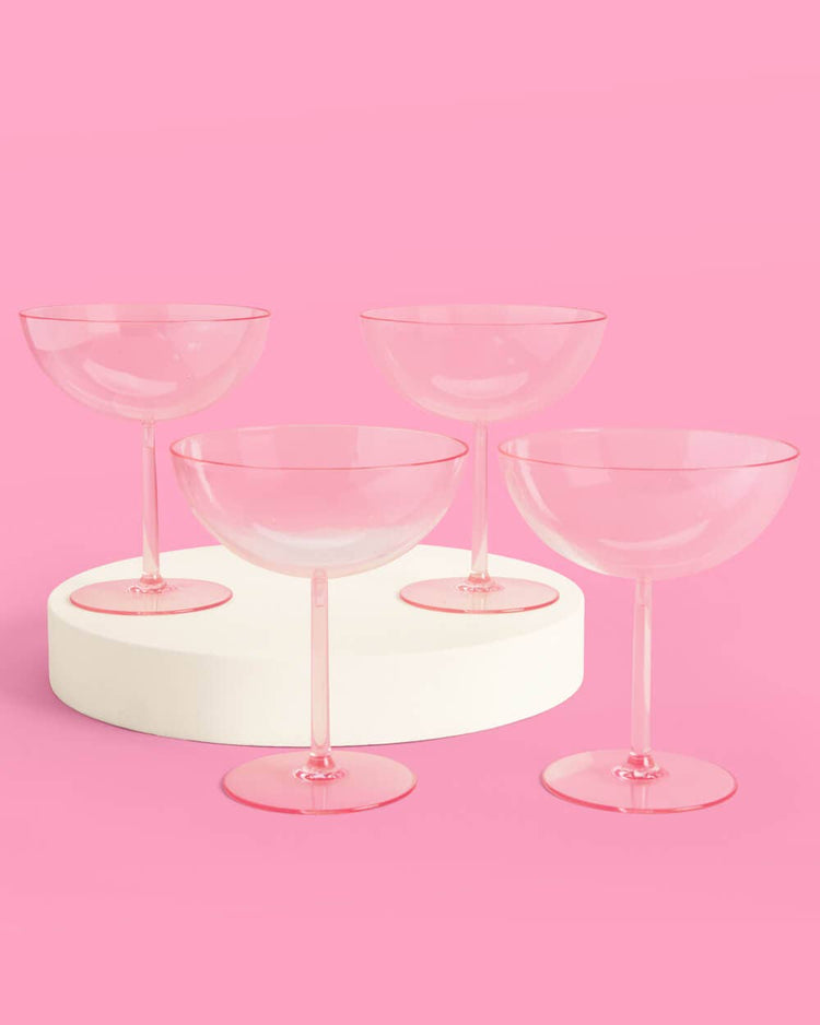 xo, Fetti - Cute Coupe Set - 4 plastic glasses - The Disco Edit