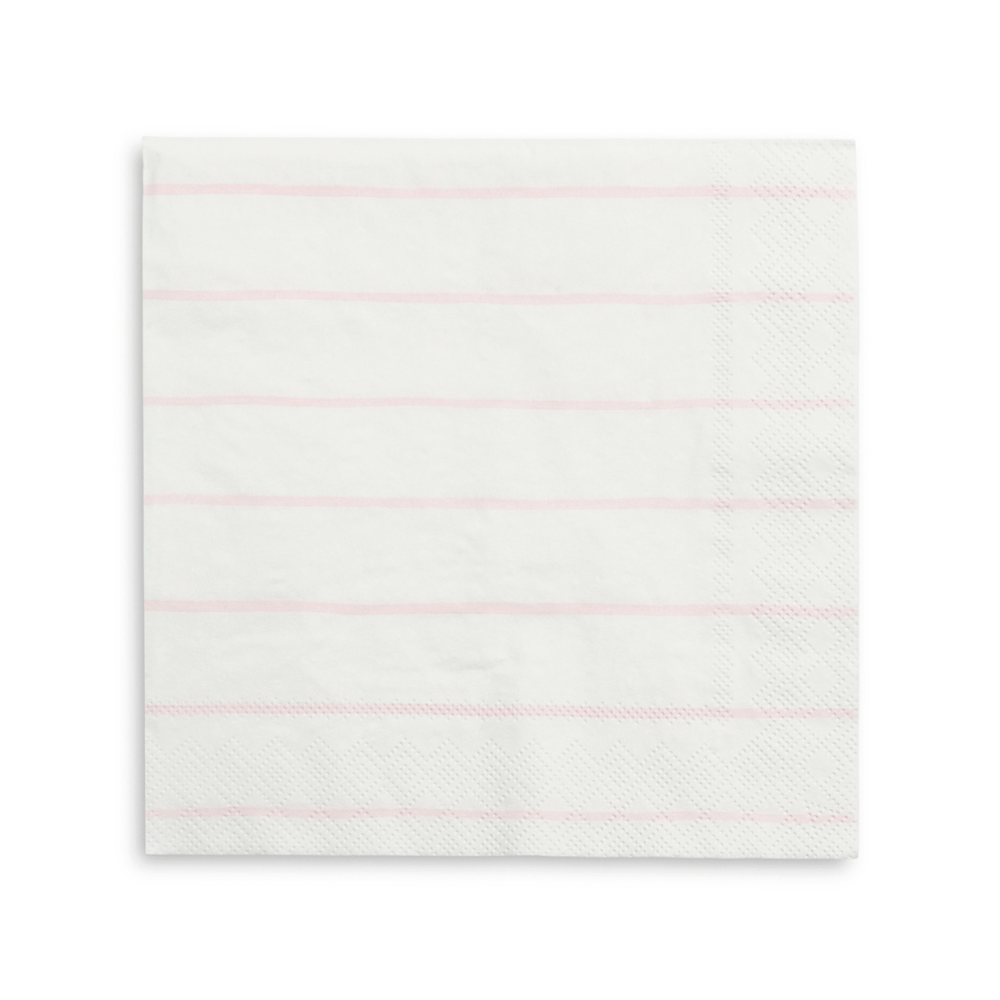 Jollity & Co. + Daydream Society - Frenchie Striped Large Napkins - 16 Pk.: Clementine - The Disco Edit