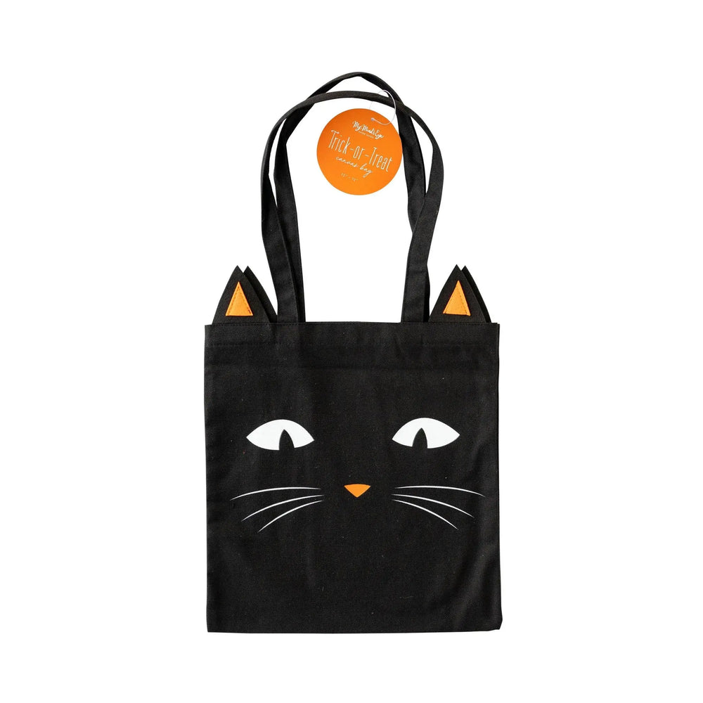 My Mind’s Eye - PLCB106 - Black Cat Canvas Trick or Treat Bag - The Disco Edit