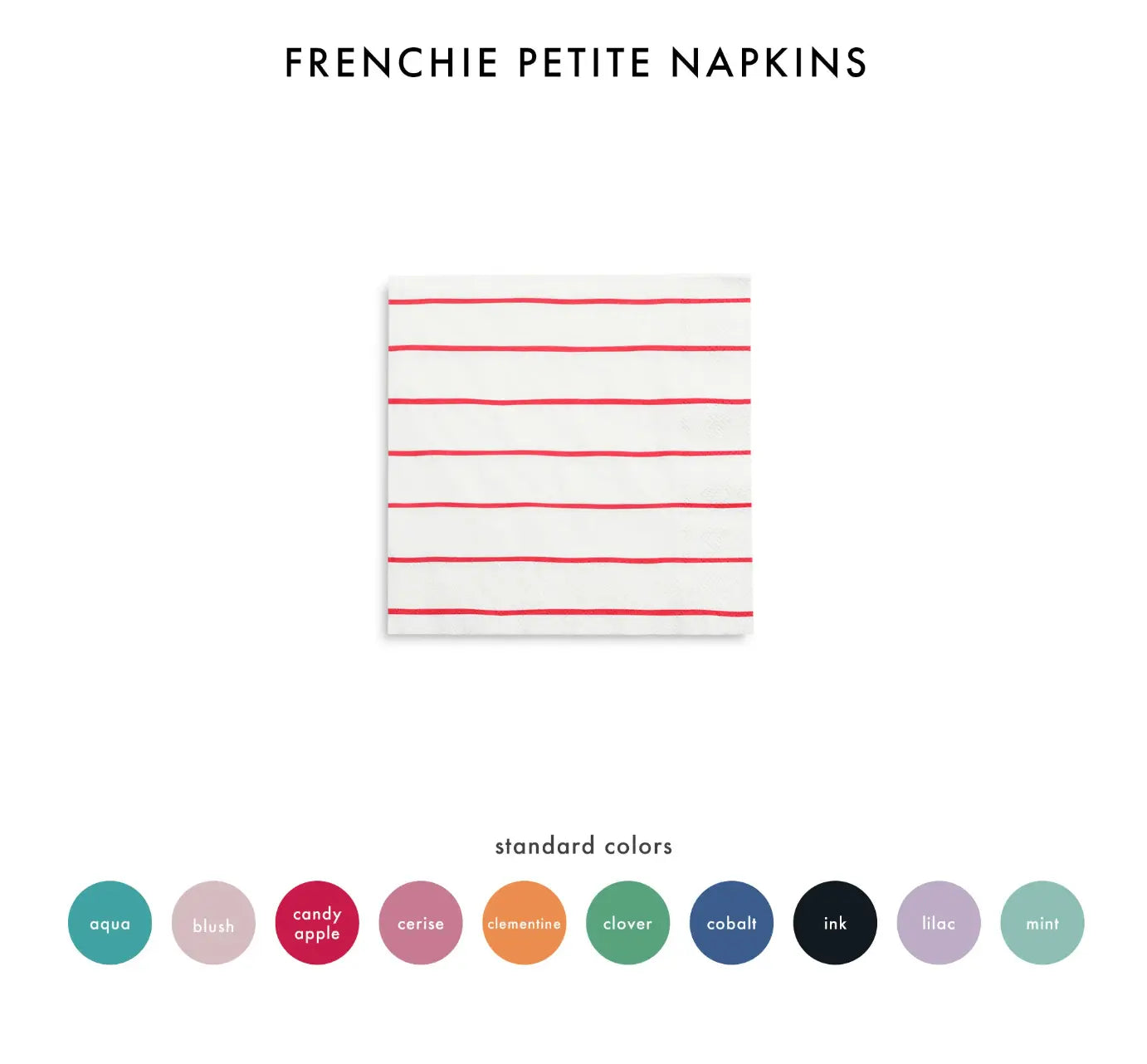 Jollity & Co. + Daydream Society - Frenchie Striped Large Napkins - 16 Pk.: Clementine - The Disco Edit