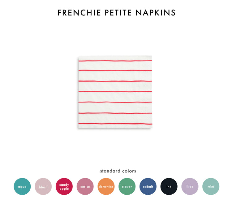 Jollity & Co. + Daydream Society - Frenchie Striped Large Napkins - 16 Pk.: Clementine - The Disco Edit