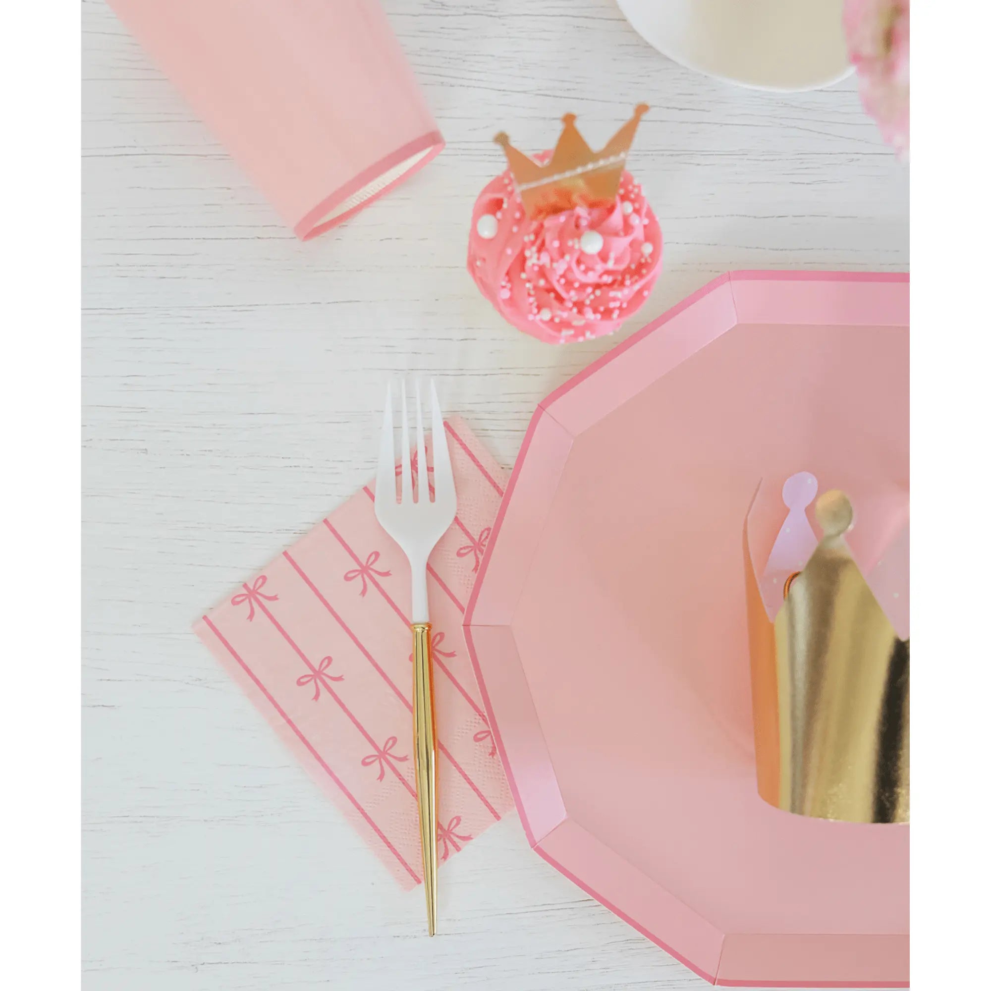 Bonjour Fête - PETAL PINK SIGNATURE BOW SMALL NAPKINS - The Disco Edit