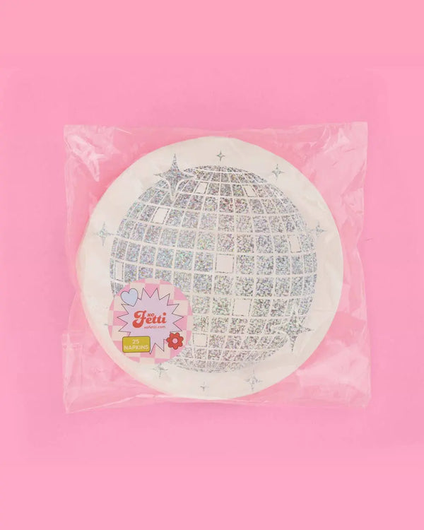 xo, Fetti - Shimmer Disco Ball Napkins, Birthday, Bach, NYE - The Disco Edit