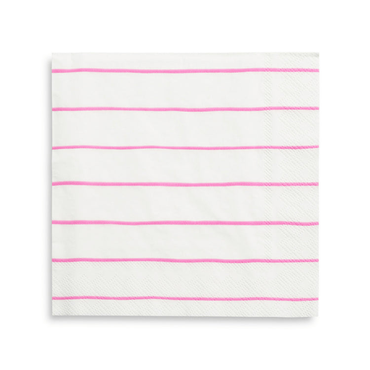 Jollity & Co. + Daydream Society - Frenchie Striped Large Napkins - 16 Pk.: Clementine - The Disco Edit