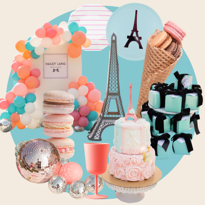 paris Parisian French Breakfast at tiffanys birthday party baby shower bachelorette inspo