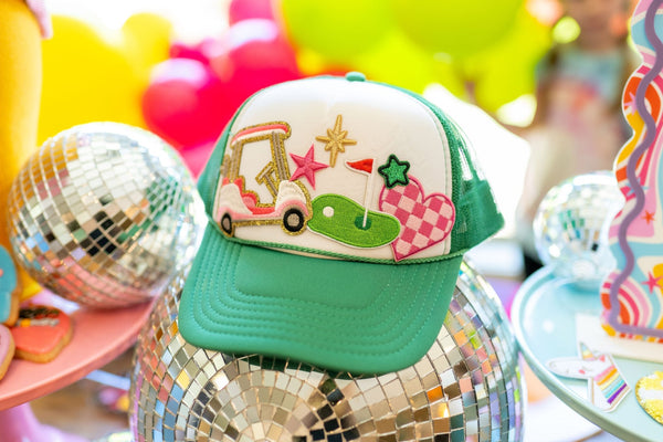 DIY Custom Trucker Hat Bar Activity - The Disco Edit