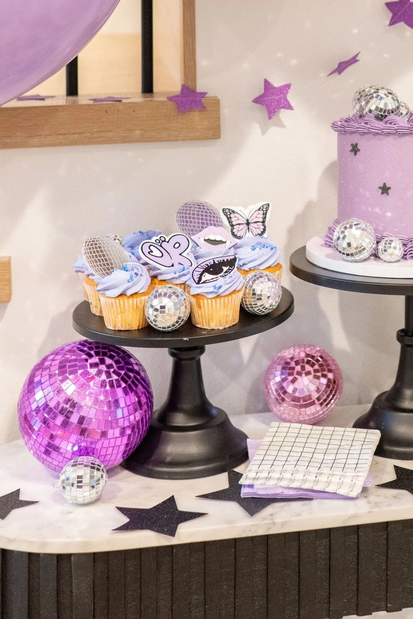 Olivia Acrylic Cupcake Toppers - The Disco Edit