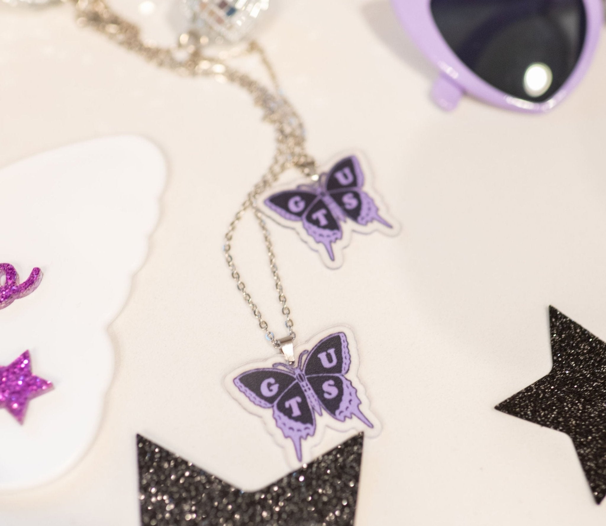 Olivia Guts Butterfly Necklace - The Disco Edit