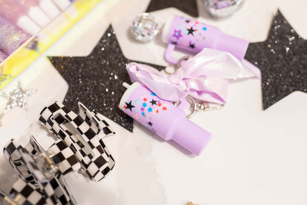 keychain displayed on party favor table