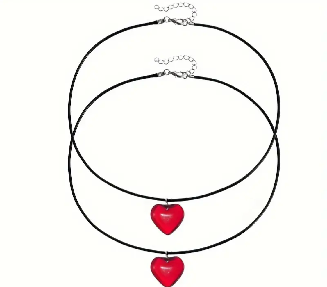 Red Heart Pendant Necklace