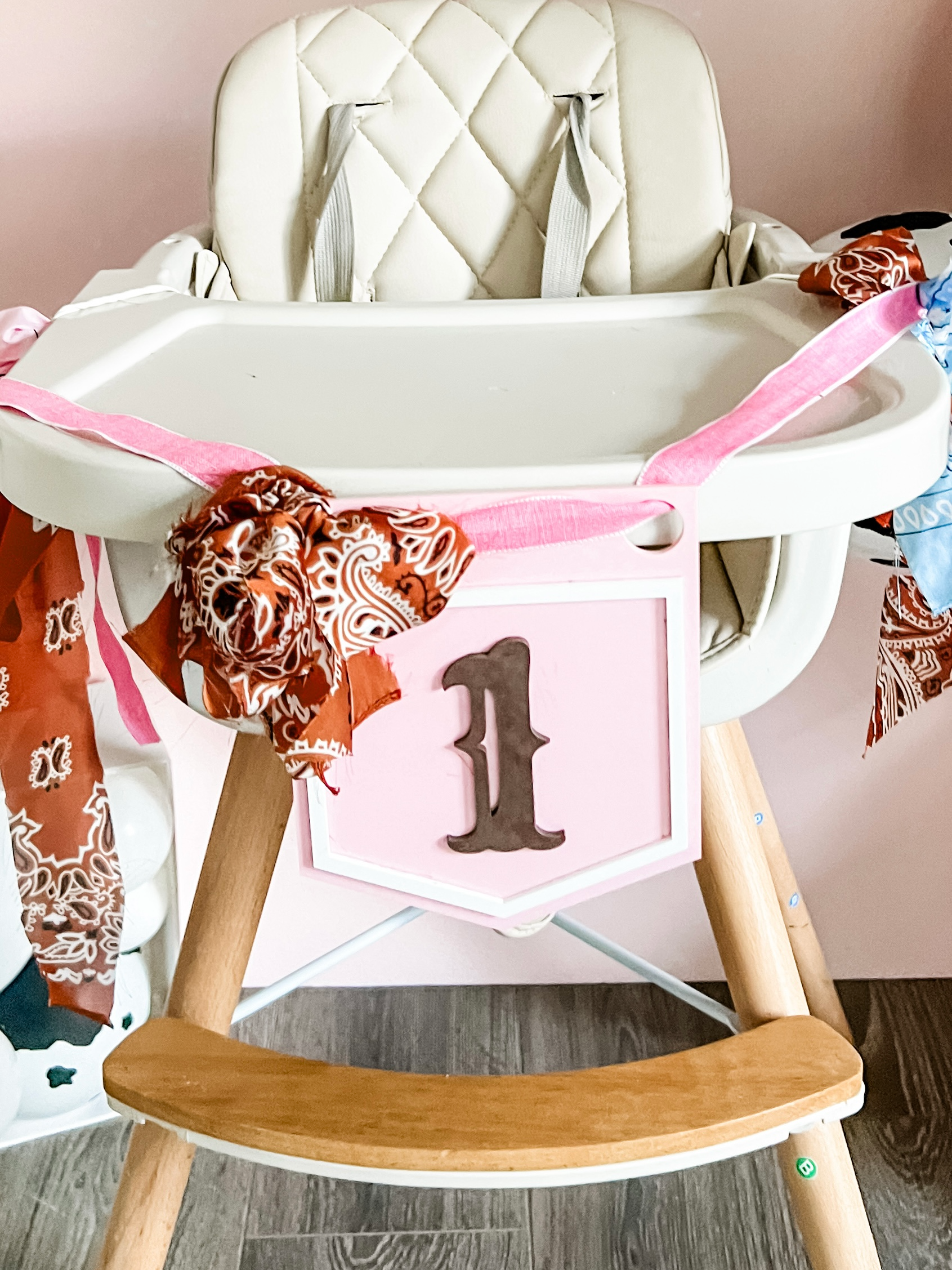 Western cowgirl party inspiration and rodeo decor ideas for a first birthday party theme with a cake smash.