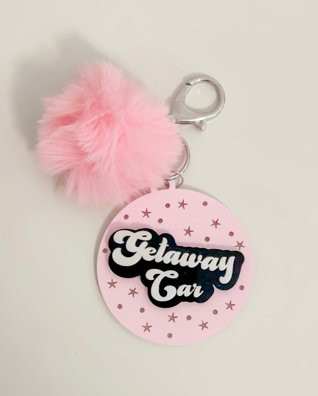 "Rep" Reputation Car Keychain with Pouf