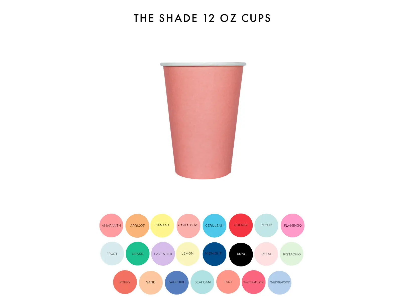 Jollity & Co. + Daydream Society - Shades 12 oz Cups - 8 Pk. - 23 Color Options: Cerulean Jollity & Co. + Daydream Society