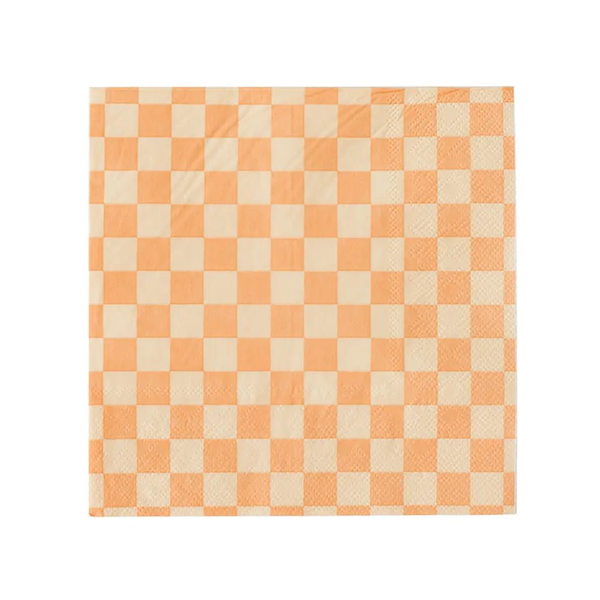 Jollity & Co. + Daydream Society - Check It! Large Napkins - 16 Pk. - 11 Color Options: Cherry Crush - The Disco Edit