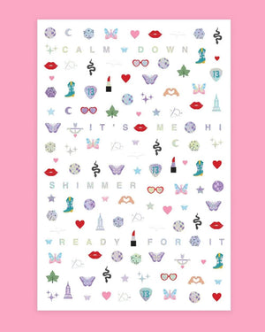 Era's Nail Stickers, Girl Swiftie Gift, Activity - The Disco Edit