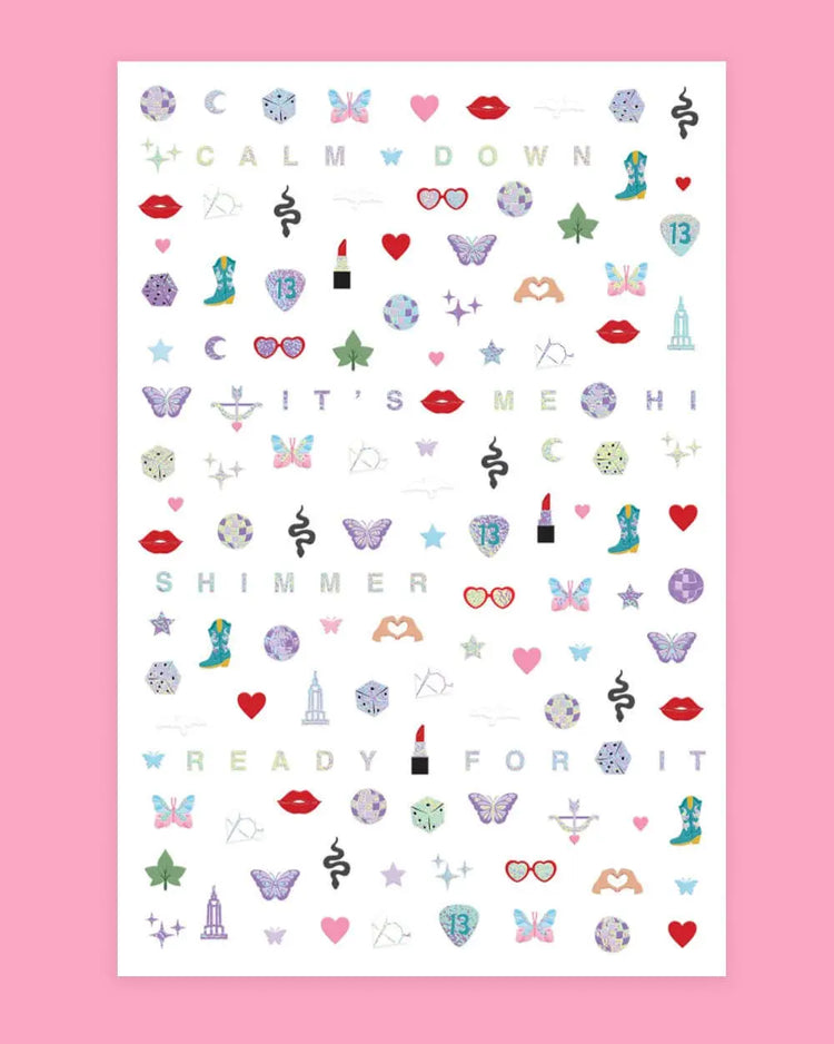 Era's Nail Stickers, Girl Swiftie Gift, Activity - The Disco Edit