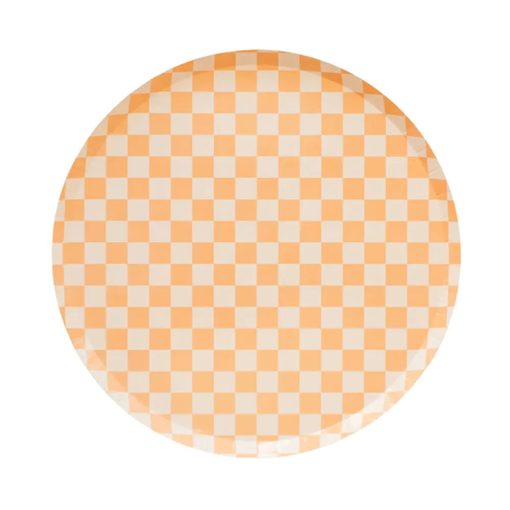 Jollity & Co. + Daydream Society - Check It! Dinner Plates - 8 Pk. - 11 Color Options: Purple Posse Jollity & Co. + Daydream Society