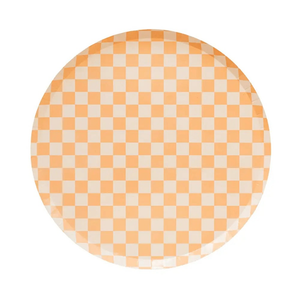 Jollity & Co. + Daydream Society - Check It! Dinner Plates - 8 Pk. - 11 Color Options: Cherry Crush - The Disco Edit