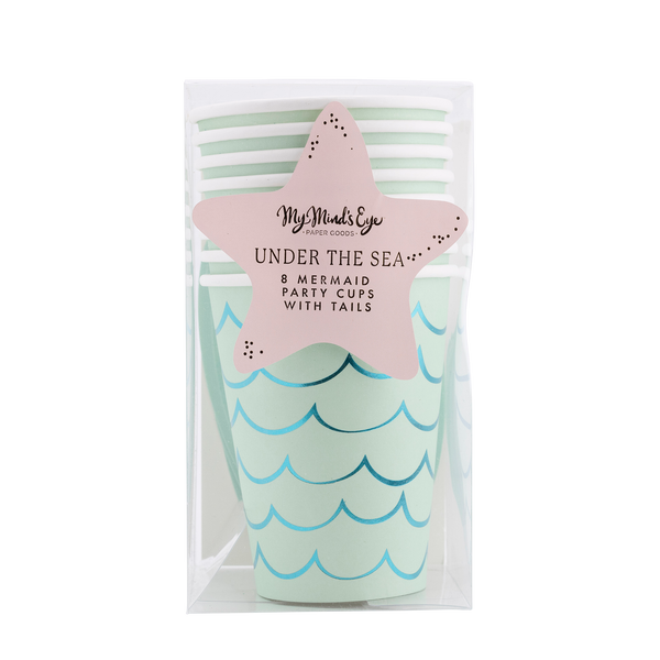 My Mind’s Eye - SEA1011 - Mermaid Tail Paper Party Cups - 12 oz