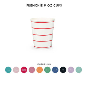 Jollity & Co. + Daydream Society - Frenchie Striped 9 oz Cups - 8 Pk.: Clementine - The Disco Edit