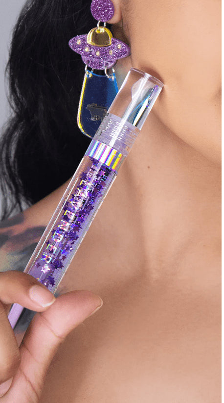 Lavender Stardust - SPARKLE COSMIC GLOSS: PURPLE RAIN: .15 oz - The Disco Edit