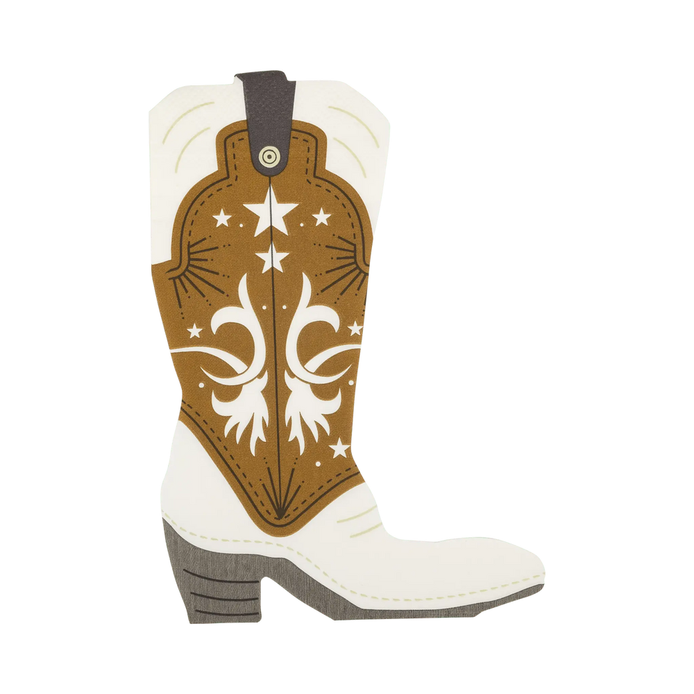 My Mind’s Eye - PLBCW38 - Cowboy Boot Shaped Guest Napkin - The Disco Edit
