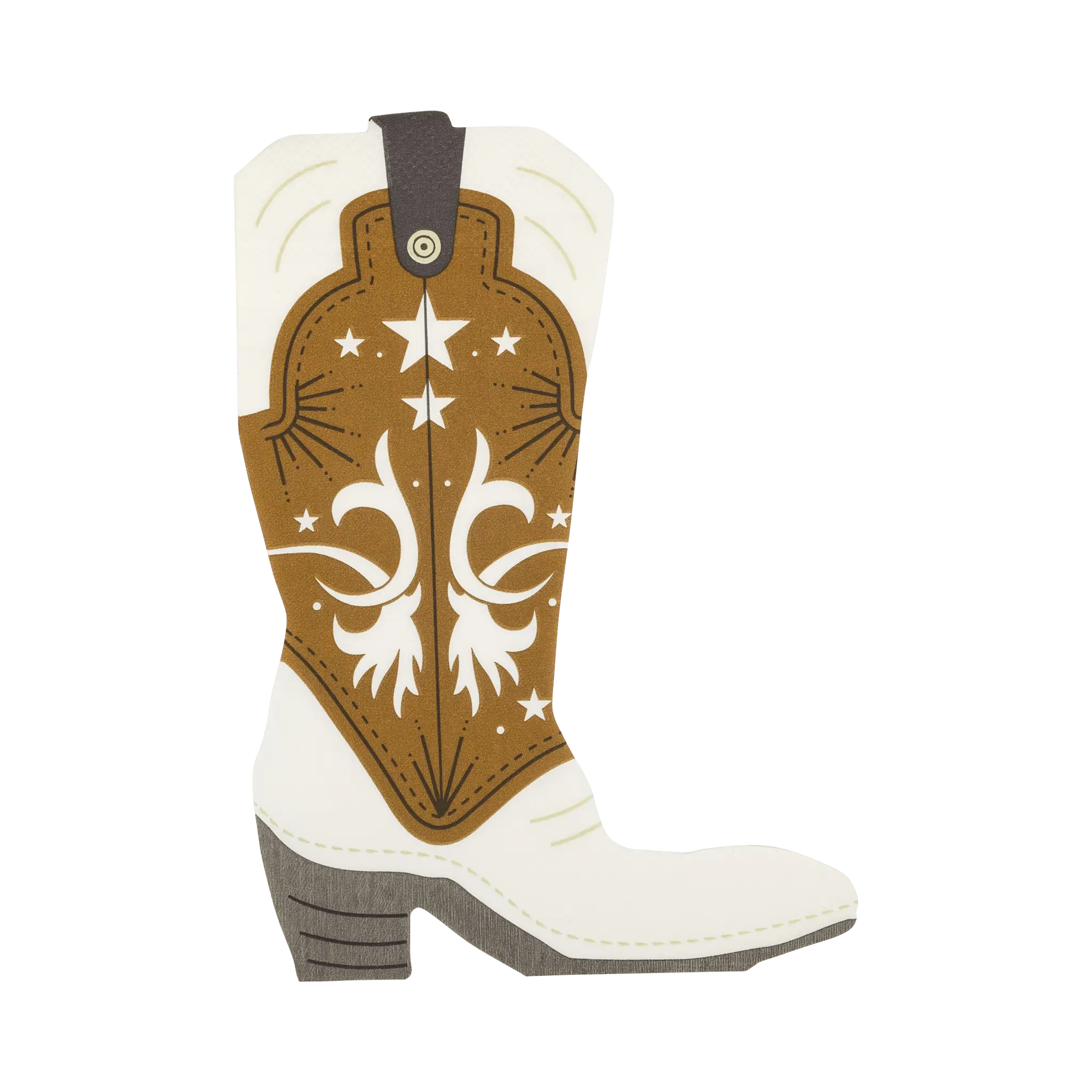 My Mind’s Eye - PLBCW38 - Cowboy Boot Shaped Guest Napkin - The Disco Edit