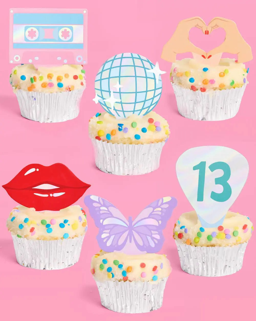 xo, Fetti - I'm the Problem Toppers - 24 cupcake toppers - The Disco Edit