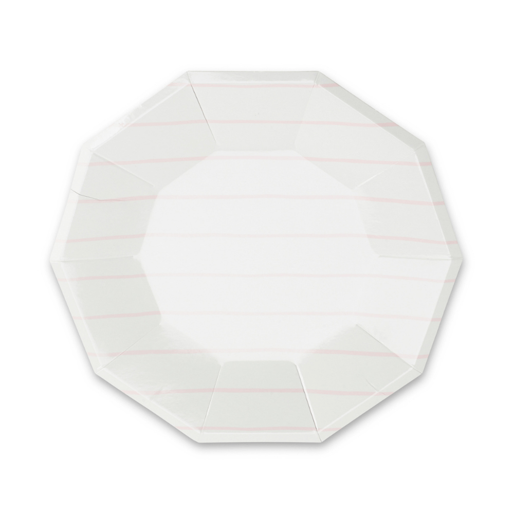 Jollity & Co. + Daydream Society - Frenchie Striped Large Plates - 8 Pk.: Clementine - The Disco Edit